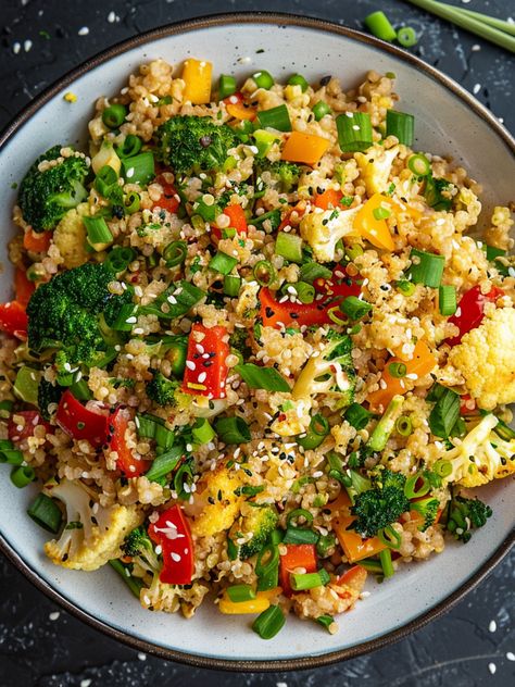 Savory Cauliflower Rice Medley Avocado Cauliflower Rice, Recipe For Riced Cauliflower, Riced Cauliflower Recipes Healthy, Cauliflower Rice Bowl Recipes, Cauliflower Rice Meals, Recipes With Cauliflower Rice, Riced Cauliflower Recipes, Cauliflower Rice Recipes Healthy, Cauliflower Rice Stir Fry