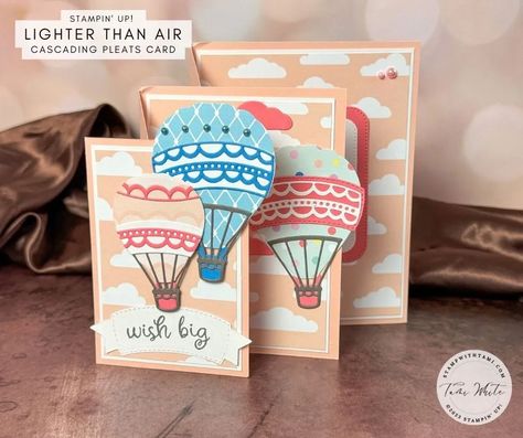 Hot Air Balloon Card [Cascading Pleats Series #4] - Stampin' Up! Demonstrator: Tami White | Stamping, Crafting, & Card-Making Stampin Up Mini Catalog 2024, Hot Air Balloon Stampin Up Cards, Stampin Up Hot Air Balloon Cards, Stampin Up 2024, Hot Air Balloon Cards, Hot Air Balloon Cards Handmade, Stampin Up Hot Air Balloon, Hot Air Balloon Card, Beautiful Balloons Su Cards