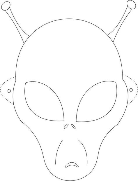 Mask Coloring Page, Alien Mask, Space Theme Preschool, Mask Printable, Alien Crafts, Alien Halloween, Alien Face, Alien Costume, Masks Crafts