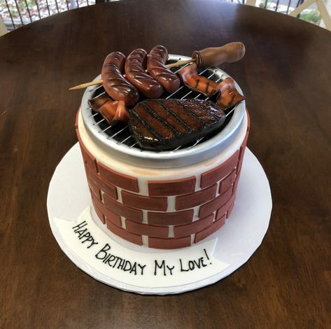 Gucci Cake, Bbq Cake, Candy Birthday Cakes, Dad Birthday Cakes, Special Birthday Cakes, Sweet 16 Cakes, Elegant Birthday Cakes, Our Birthday, Birthday Cakes For Men