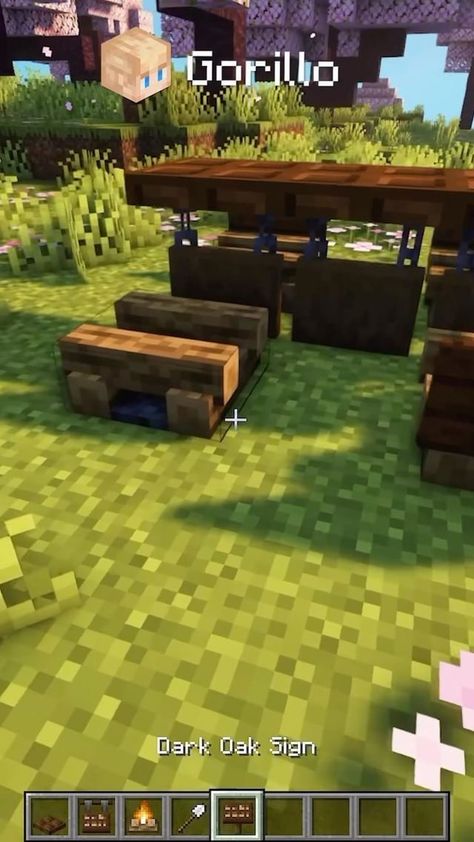 Gorillo on Instagram: “1.20 Picnic Table🧺 Shaders: Complementary Texture: Default —————————————————————————— #minecraft #minecraftbuilds #minecraftinspiration…” Minecraft Picknick Table, Picnic Table Minecraft, Minecraft Picnic Table, Minecraft Picnic, Table Minecraft, Picnic Bench, Outdoor Seat, Seat Design, Picnic Table