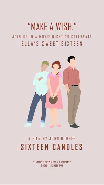 Sandra M | Digital Artist on Instagram: "Did you guess the movie? . Today is my baby’s 17th birthday, in honor of it, let’s flashback to her birthday last year where we had a movie viewing party of the the John Hughes classic, Sixteen Candles. Such a fun theme and even more fun to plan with her. . . #sweetsixteenparty #johnhughes #jakeryan #sixteencandlesmovienight #girlsmovienight #moviefanart #teenbirthdayideas #prettyinpink" Sixteen Candles Movie Theme Party, 16 Candles Movie Birthday Theme, Sixteen Candles Birthday Party, 16 Candles Birthday Theme, 16 Candles Movie, Sixteen Candles Movie, Movie Birthday Theme, Candle Theme, Sweet Sixteen Birthday Party Ideas