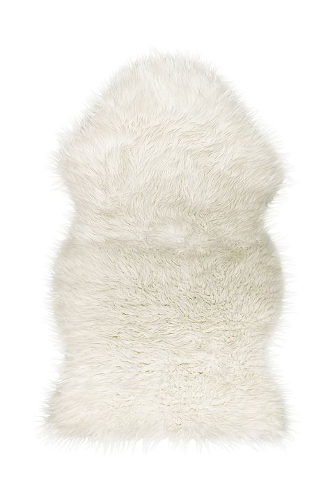 White faux fur coat