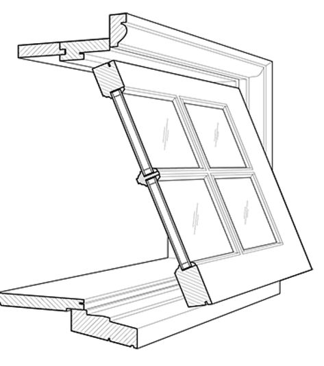 Hopper/Awning Windows - Northwest Door & Sash Wooden Window Design, Construction Details Architecture, Window Construction, Attic Makeover, Awning Windows, Window Drawing, Window Detail, Window Awnings, Wooden Windows