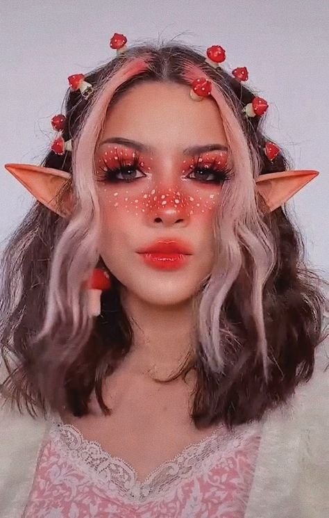 Eyelash Business, Mushroom Fairy, Elf Ears, Pink Hair, To Tell, Make It, Elf, For Free, Makeup