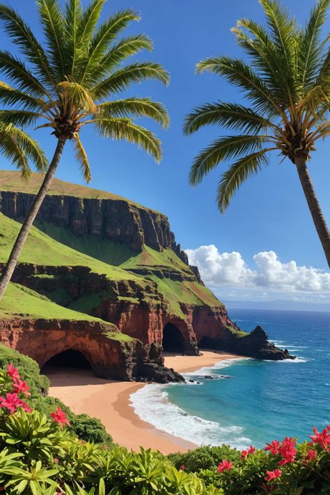 Uncover the Magic of South Lanai 🌺 Lanai Hawaii, Hawaii Art, Hawaiian Culture, Hawaii Island, Ancient Ruins, Fishing Villages, Hawaiian Islands, Sandy Beaches, Cultural Heritage