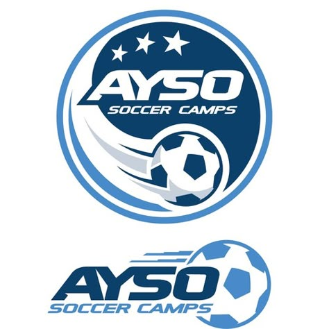 Ayso soccer camps logo | Logo design contest | 99designs Fashion Logo Inspiration, Ayso Soccer, Football Logo Design, Soccer Camp, Camp Logo, Idea Logo, Sports Design Ideas, Logo Football, Team Logo Design