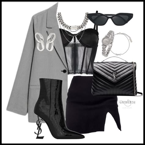 Ysl Outfits Women Casual, Ysl Inspired Outfit, Ysl Outfit Aesthetic, Ysl Clothes Women, Ysl Style Outfits, Ysl Outfits Women, Ysl Clothing, Ysl Clothes, Saint Laurent Outfit