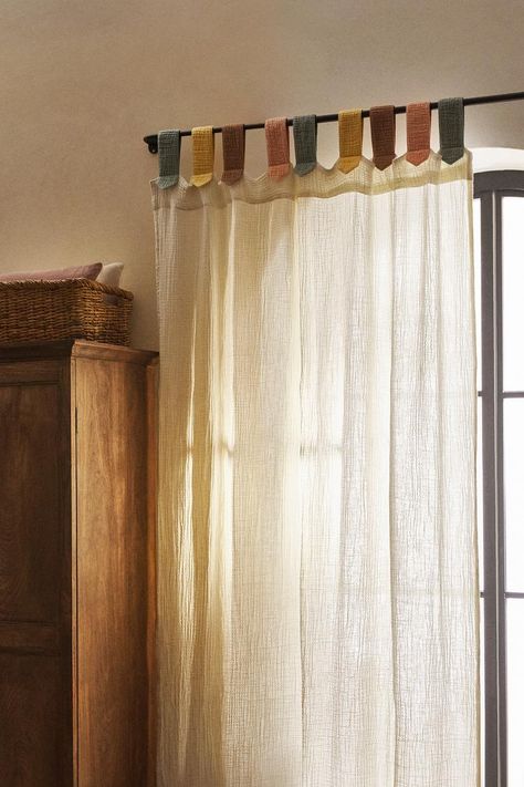 Muslin Curtains, Cotton Muslin, On The Top, Room Inspiration Bedroom, Curtain Decor, Dream House Decor, Muslin Cotton, Zara Home, Autumn Home