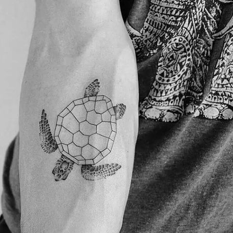 15+ Geometric Turtle Tattoo Designs - PetPress Turtle Tattoo Ideas, Tortoise Tattoo, Sea Turtle Tattoo, Shell Tattoos, Turtle Tattoo Designs, Marquesan Tattoos, Mens Shoulder Tattoo, Geometric Tattoo Design, Turtle Tattoo