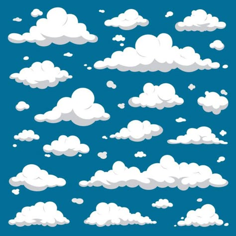 Photoshop Cloud, Sky Cartoon, Cloud Artwork, Balloon Logo, Dark Blue Sky, Cloud Illustration, Photoshop Brushes Free, Adobe Illustrator Design, Cartoon Clouds