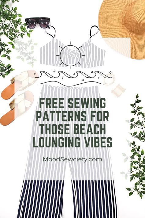 Free Womens Sewing Patterns, Beach Sewing Pattern, Clothes Patterns Sewing, Sewing Projects Free, Sewing Machine Basics, Sewing Projects Clothes, Summer Sewing, Free Pdf Sewing Patterns, Diy Clothes Design