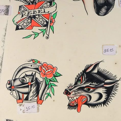 Vintage Flash – Tattoo Collection Hudson Tattoo, Vintage Wolf Tattoo, Stag Traditional Tattoo, Vintage Flash Tattoo, Traditional Wolf Tattoo, Folk Wolf Tattoo, Vintage Cowboy Tattoo Flash, Vintage Eagle Tattoo Flash, Trad Flash