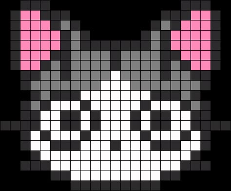 Google Cat, Pixel Art Cat, Kawaii Kandi, Cat Pixel Art, Cer Nocturn, Pixel Cat, Kandi Cuff Patterns, Kandi Cuffs, Sonic Screwdriver