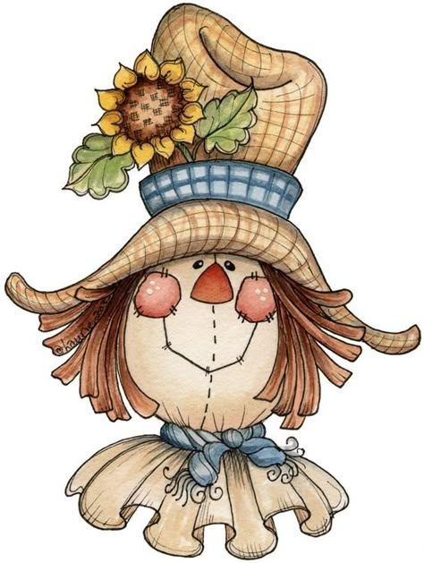 A cute scarecrow to help in the garden. Description from pinterest.com. I searched for this on bing.com/images Scarecrow Drawing, Scarecrow Painting, Primitive Scarecrows, Scarecrow Face, Scarecrow Crafts, Fall Clip Art, Fall Canvas Painting, Fall Scarecrows, Fall Halloween Crafts