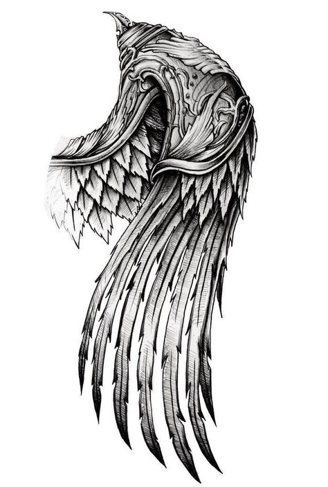 Armour Tattoo, Shoulder Armor Tattoo, Tato Maori, Alas Tattoo, Wing Tattoo Men, 15 Tattoo, Viking Tattoo Sleeve, Armor Tattoo, Wing Tattoo Designs