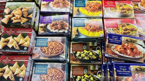 Trader Joes Frozen, Biryani Vegetable, Trader Joes Frozen Food, Lamb Vindaloo, Beef Fried Rice, Meat Lasagna, Winter Meals, Seafood Paella, Frozen Dinners