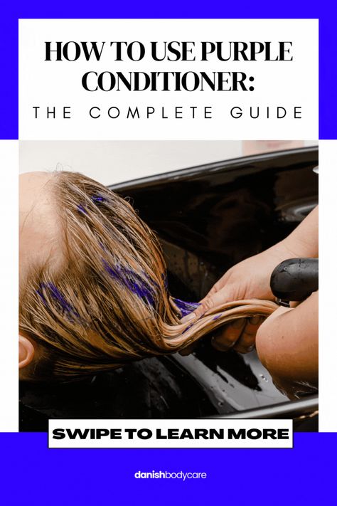 Curious about how to use purple conditioner to maintain your beautiful blonde or silver hair? Look no further! Our ultimate guide covers all you need to know about using purple conditioner effectively to banish brassiness and maintain a vibrant, cool hue. Say hello to luscious, toned hair! Ready to achieve the perfect color? Click the link to check out the full post and unlock the secrets of purple conditioner for your hair! Toned Hair, Purple Conditioner, Brassy Hair, Toning Shampoo, Lavender Hair, Hair Rinse, Food Dye, Purple Shampoo, Tone Hair