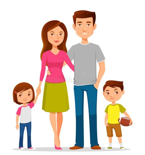 Cartoon family in colorful casual clothes. Cute cartoon family in colorful casua , #affiliate, #colorful, #family, #Cartoon, #casual, #cartoon #ad Family Picture Cartoon, Hugging Friends, Family Picture Drawing, Human Avatar, Market Illustration, Cool Digital Art, Cartoon Family, Clothes Illustration, Nuclear Family