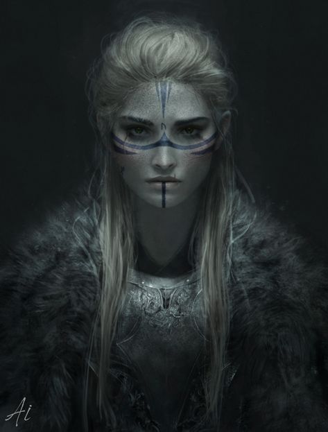 ai-make-art: Warrior Princess. Based off... - Wings of Huginn Hair And Makeup, White Hair, In The Dark, Vikings, To Look, A Woman, Blonde, Makeup, Hair