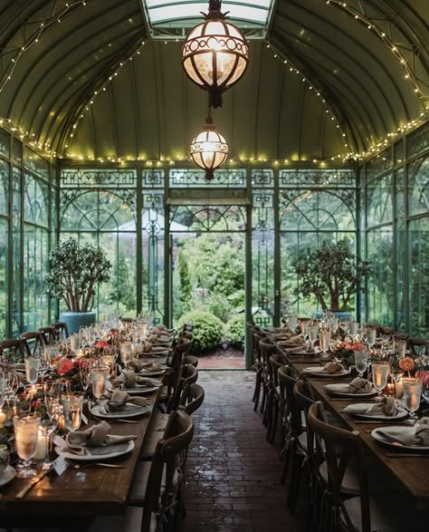 March Wedding Aesthetic, European Garden Wedding Aesthetic, Greenhouse Wedding Aesthetic, Winter Conservatory Wedding, Wedding In Conservatory, Garden Venue Wedding, Botanical Greenhouse Wedding, Greenhouse Wedding Venue Ideas, Glass Conservatory Wedding