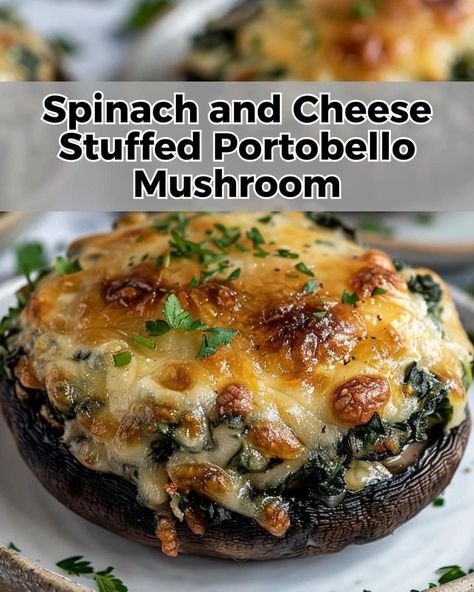 Portobello Mushroom Recipes Healthy, Healthy Stuffed Mushrooms, Stuffed Portobello Mushroom, Stuffed Mushrooms Vegetarian, Portabella Mushrooms Recipes, Fancy Appetizer Recipes, Stuffed Portobello Mushrooms, Portobello Mushroom Recipes, Mushroom Recipes Healthy