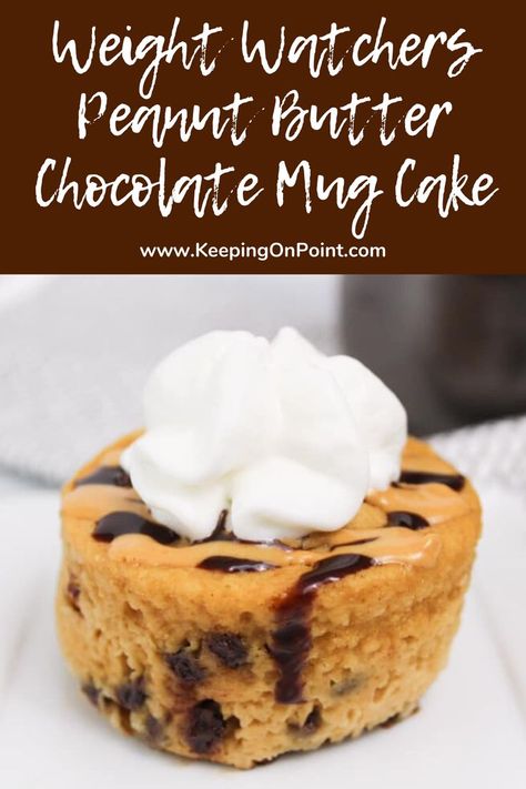 Weight Watchers Peanut Butter Chocolate Mug Cake - this is great when I want something sweet! Pb2 Recipes Weight Watchers, Peanut Butter Chocolate Mug Cake, Weight Watcher Mug Cake, Ww Baking, Pb2 Recipes, Ww Food, Chocolate Mug Cake, Weight Watchers Snacks, Weight Watchers Recipes Desserts