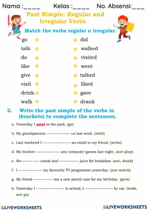 Past Verbs Worksheets, Past Simple Worksheets For Kids, Past Tense Worksheet Grade 2, Simple Present And Past Tense Worksheet, Present Simple And Past Simple Worksheet, Simple Past Tense Worksheet Grade 3, Past Simple Worksheets, Simple Present Past Future Tense Worksheet, Simple Past Tense Worksheet