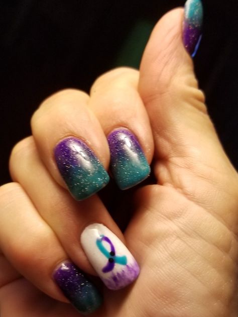 Awareness Ribbon Nail Designs, Awareness Nail Designs, Nails Design Short, Awareness Nails, August Nails, September Nails, July Nails, Nail Nail, Awareness Ribbons