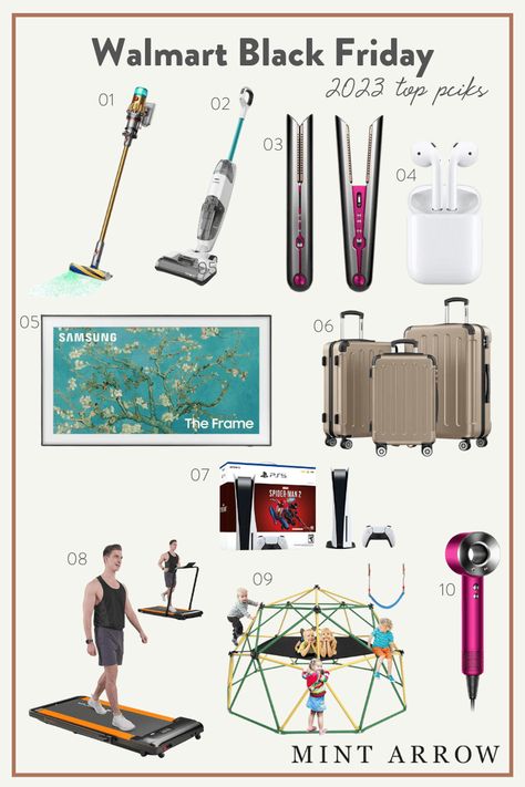 Walmart Black Friday Sales are now live! - Mint Arrow #mintarrow #walmart #blackfriday #sale #chistmas #giftgiving #giftidea #shopping Step Goals, Dyson Hair Dryer, Mint Arrow, Lightweight Suitcase, 3 Piece Luggage Set, Amazon Prime Day Deals, Prime Day Deals, Jungle Gym, Wet Dry Vacuum