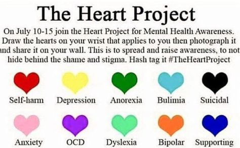 The Heart Project Ideas, Lines Project Awareness, Mental Health Ribbon, Heart Project, Mental Health Facts, Heart Projects, Faith In Humanity Restored, Bits And Pieces, Mental And Emotional Health