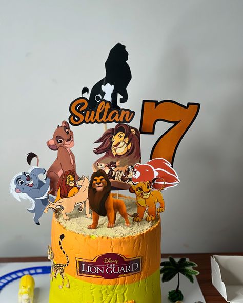 Roaring into Sultan’s 7th birthday with this Lion Guard-themed cake! 🦁 For inquiries and orders, please send us a dm or click link to bio to chat with us directly on WhatsApp #LionGuardCake #BirthdayCake #KidsCakes #CustomCakes #CakeDecorating #CakeArt #BirthdayParty #LionKing #CakeDesign #CakeLovers #dcakeboss Lion Guard Cake, Disney Lion Guard, Lion Guard Birthday, Lion Guard, 7th Birthday, Lion King, Cake Art, Custom Cakes, Themed Cakes