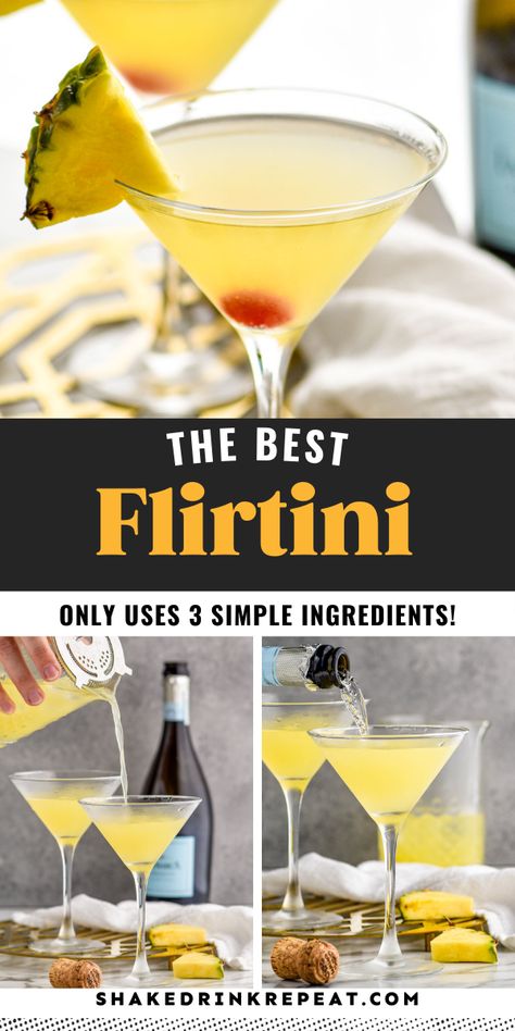 Martini Party Appetizers, Pretty Martini Drinks, Martini Ideas, Birthday Cocktail Recipes, Flirtini Cocktail, Cute Martini Drinks, Fruity Martini Recipes, Fun Martini Recipes, Fruity Martini