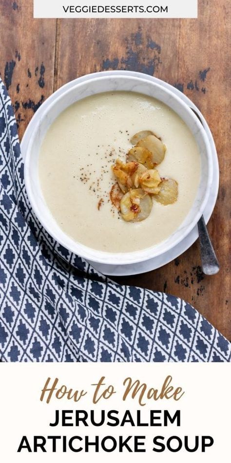 Sunchoke Soup Recipe, Sunchoke Recipe, Vegan Artichoke Recipes, Artichoke Recipe, Artichoke Soup, Plant Based Soups, Delicious Soups, Simple Pantry, Pantry Ingredients