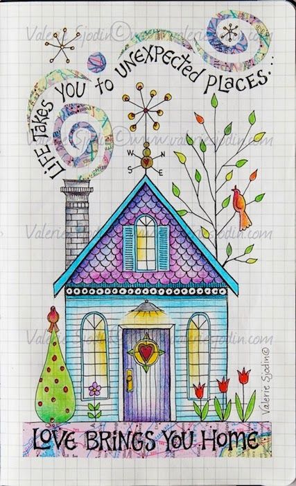 Moleskine Journal, Cottage Art, Bible Art, Art Journal Pages, Art Journal Inspiration, Art Journals, A Drawing, Whimsical Art, Moleskine