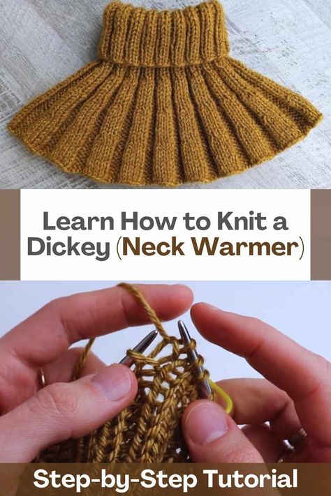 Knit Dickies Free Pattern, Knitted Dickies Neck Warmer, Neck Warmer Knitting Pattern, Useful Crochet Projects, Diy Knitting Projects, Useful Crochet, Easy Scarf Knitting Patterns, Knitted Slippers Pattern, Crochet Neck Warmer