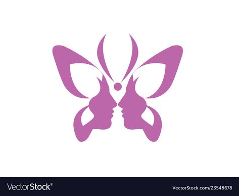 Woman Butterfly, Lady Logo Design, Optical Illusion Images, Lady Logo, Logo Design Mockup, Gem Drawing, Butterfly Eyes, Eye Logo, Illusion Drawings