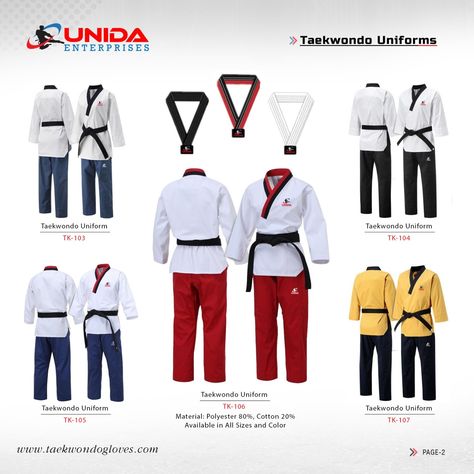 Unida Enterprise is your trusted source for high-quality Taekwondo uniforms. As a leading manufacturer and wholesaler, we offer uniforms that provide exceptional comfort, durability, and style. Our uniforms are designed to meet the needs of martial artists at all levels, ensuring peak performance in training and competition. Why Choose Unida Enterprise? Superior Quality: Our Taekwondo uniforms are made from top-grade materials to ensure maximum durability and comfort. Competitive Pricing: E... Taekwondo Kids, Taekwondo Girl, Taekwondo Uniform, Coach Outfits, Taekwondo Training, Karate Uniform, Boxing Fitness, Bjj Training, Martial Arts School