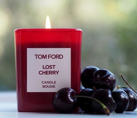 Tom Ford Candle, Cherry Candles, Vanille Candle, Free Candle Labels, Tom Ford Fabulous, Homemade Candle Labels, Cherry Candle, Candle Box Design, Packaging And Label Design