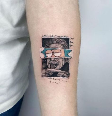 Unique small tattoos 15 ideas for men in 2024 Meaningful Tattoos For Men, Rick E Morty, Sagittarius Tattoo Designs, Alas Tattoo, Revelation Tattoo, Rick And Morty Tattoo, Unique Tattoos For Men, Tatuagem Masculina Pequena, Unique Small Tattoo