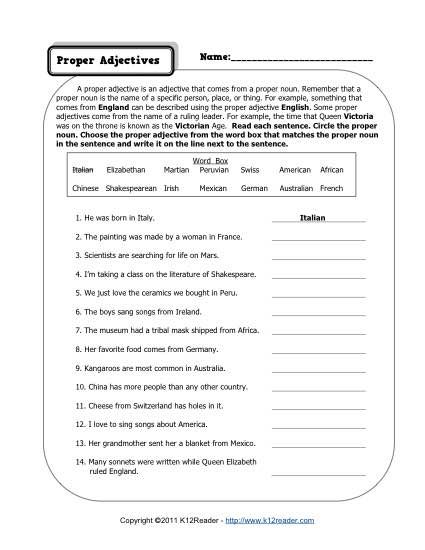 Proper Adjectives, Comparative Adjectives Worksheet, Third Grade Grammar Worksheets, Worksheets For Grade 2, Adjectives Grammar, Adjectives Worksheet, Teaching Adjectives, Adverbs Worksheet, Adjective Words