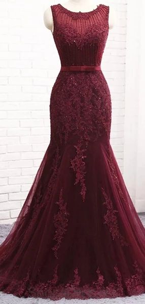 Maroon Prom, Maroon Lace, Beaded Mermaid, Dresses Fancy, Prom 2020, Prom Dresses 2020, Prom Dresses Online, Elegant Dresses For Women, Lace Evening Dresses