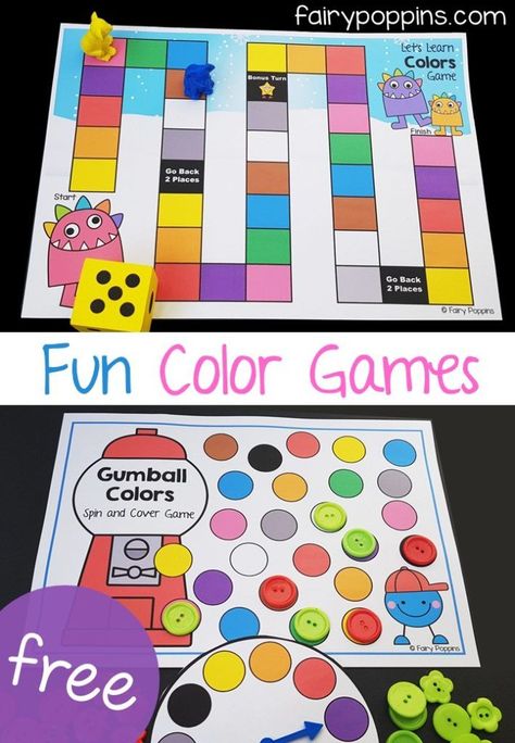 Fun Color Activities For Kids | Fairy Poppins Colours Games For Preschool, Colors Games For Preschoolers, Colour Kindergarten Activities, Color Games For Kids Activities, Teaching Colors Activities, Color Kindergarten Activities, Colours Kindergarten Activities, Colors Games For Kids, Colour Games For Preschool