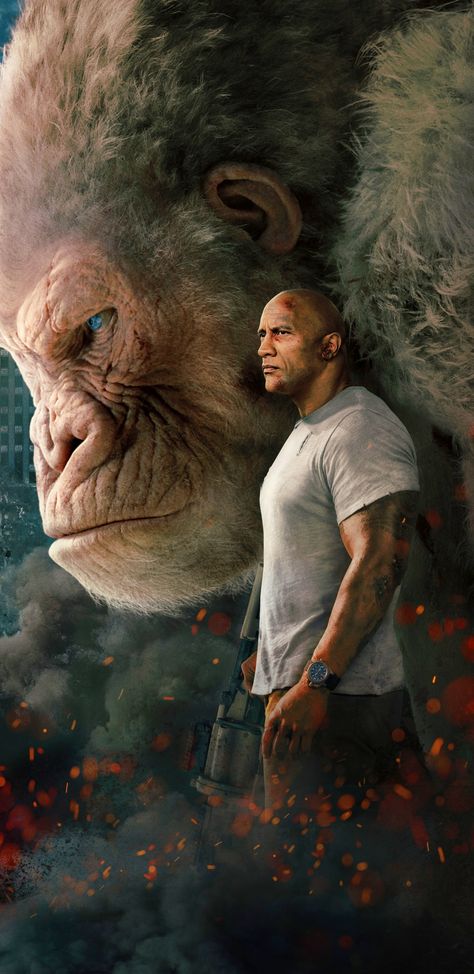 Rampage Rampage Movie, Gorilla Wallpaper, Giant Monster Movies, 2017 Wallpaper, Rock Dwayne Johnson, Wwe Superstar Roman Reigns, Dhoni Photos, Monster Movies, Dwayne The Rock Johnson