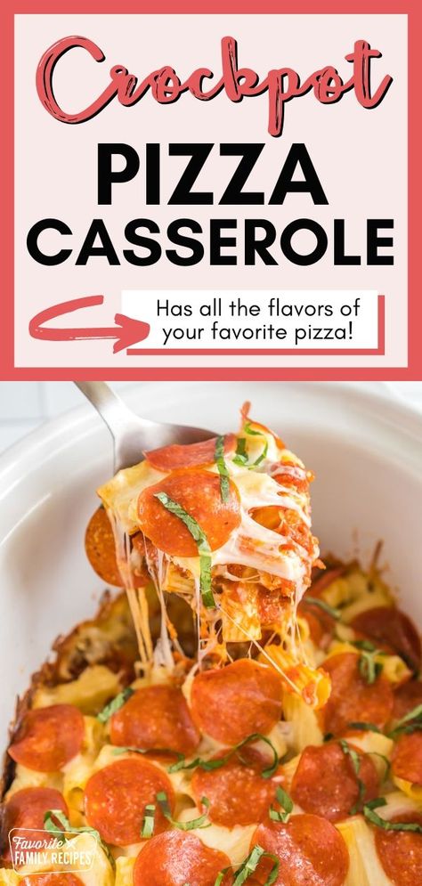 This Crockpot Pizza Casserole recipe has all the flavors of your favorite pizza pie with the ease of using a slow cooker. Cheesy, meaty, oh so tasty! I love the convenience of being able to make it ahead of time on busy weeknights. It only takes a couple of hours to cook in the Crockpot. Pizza Casserole Crockpot, Crockpot Pizza Casserole, Crockpot Pizza, Casserole Crockpot Recipes, Pizza Casserole Recipe, Amazing Slow Cooker Recipes, Crock Pot Pizza, Ninja Cooking System Recipes, Slow Cooker Casserole