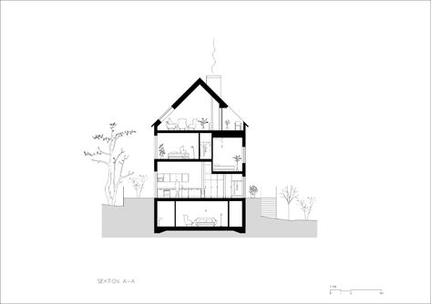 Scott Rasmusson Källander · Brf Ferdinand · Divisare Circular Windows, House Of Seven Gables, Architecture Sections, Swedish Architecture, Architecture Section, Note Design Studio, Facade Material, Open Staircase, Window Projects