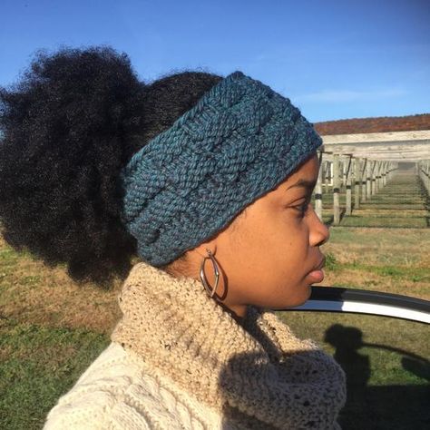 Natural Hair Beanie, Natural Hair Headbands, Headwrap Styles, Crochet Princess, Head Wrap Styles, Type 4 Hair, Crochet Ear Warmer, Winter Headbands, 4c Hair