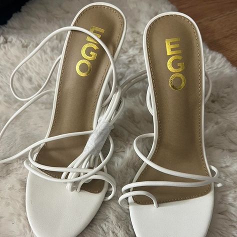 EGO Women's Tan and White Footwear White Footwear, Ego Shoes, Size 6, Brand New, Heels, Fashion Design, Fashion Trends, Closet, Dresses