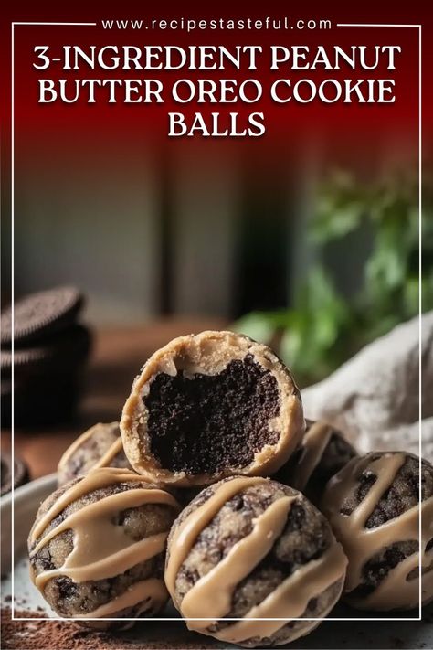 These 3-Ingredient Peanut Butter Oreo Cookie Balls are the perfect sweet treat with minimal effort. Combining creamy peanut butter, crunchy Oreos, and a rich chocolate coating, they’re the ultimate indulgence. With just three simple ingredients, these no-bake cookie balls come together in no time, making them ideal for parties, holidays, or any occasion where you need a quick dessert fix! 3-ingredient Peanut Butter Oreo Cookie Balls, 3 Ingredient No Bake Peanut Butter Balls, 3 Ingredient Peanut Butter Oreo Balls, Peanutbutter Oreo Cookie Balls, 3 Ingredient Oreo Balls, Cookies Using Oreos, Peanut Butter Oreo Cookie Balls, Reese Oreo Balls, Oreo Peanut Butter Dessert