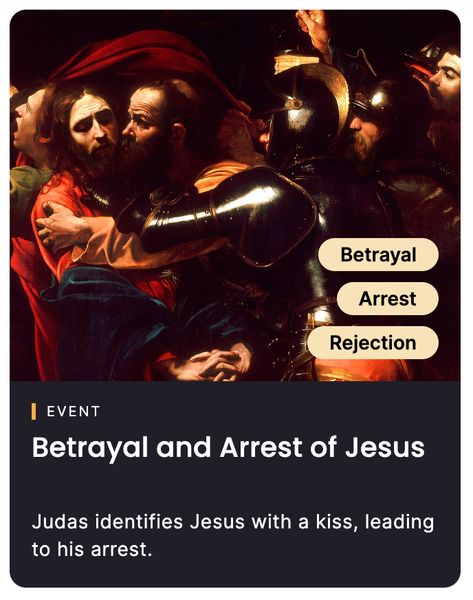 After leaving the Last Supper, Judas sought to lead the guards to Jesus but arrived too late. Fearing retaliation, he obtained armed soldiers to accompany him. As he and the soldiers approached Jesus, he identified him with a kiss, leading to his arrest. Special Friend Quotes, The Last Supper, Jesus Lives, Friend Quotes, Last Supper, A Kiss, Scripture Quotes, Special Friend, Friends Quotes